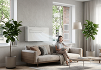 Climatiseur mural monobloc à onduleur CE Classe A+++ R32 sans unité extérieure, pompe à chaleur 220V 50Hz, homologué pour bâtiments, Kanion