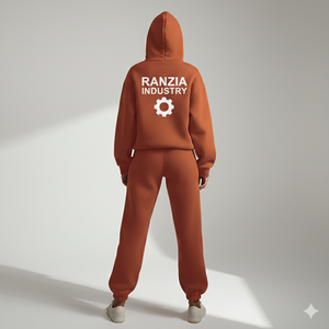 Ensemble sweat à capuche zippé Ranzia avec strass, Survêtement Ranzia grande taille avec strass, Sweat à capuche et pantalon de survêtement Ranzia entièrement zippés avec strass - Product Image 2