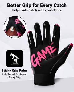 Gants de football américain haut de gamme pour receveurs, paume en silicone adhérent, couleur personnalisée, logo personnalisé, légers - Product Image 4