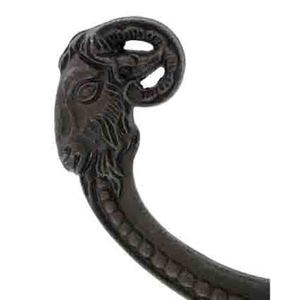Gancho de metal para pared Iron Catyed, resistente, de hierro fundido negro, diseño de doble gancho, Ulysses, gancho doble de hierro fundido - Product Image 6