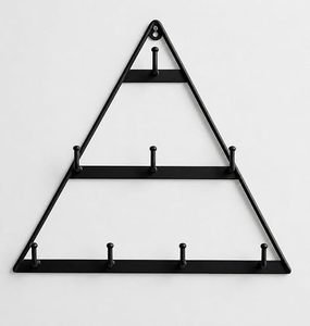 Support mural triangulaire en métal pour tasses, à trois niveaux, minimaliste, pour rangement de cuisine, finition peinture cuite durable - Product Image 2