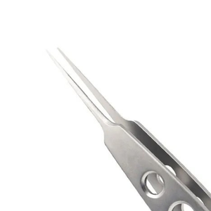 แพลตฟอร์มผูกไมโครไอริสฟอร์สเปสแบบมีฟัน 1x2 ฟัน 0.40 มม. 10.5 ซม. สำหรับศัลยกรรมจุลศัลยกรรมตา ทำจากสแตนเลสสตีล ใช้งานด้วยมือ นำกลับมาใช้ใหม่ได้ - Product Image 3