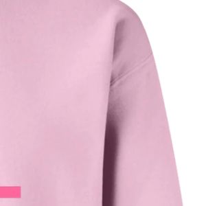 Light <b>Pink</b> <b>Pink</b> & Green Graphic Crewneck Pullover Sweatshirt <b>Long</b> <b>Sleeve</b> Ribbed Cuffs Casual Women's Fleece <b>Top</b> Fashion Street - Product Image 3