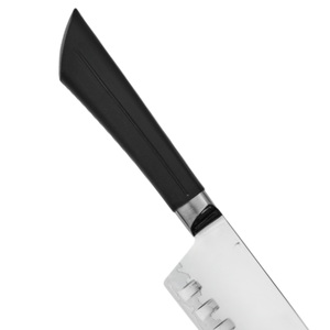 Cuchillo Nakiri de 6 Pulgadas con Hoja Hueca de Acero Inoxidable y Mango Negro, Cuchillo Japonés Profesional para Cortar y Rebanar Vegetales - Product Image 4