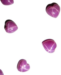 Cabocheon opaque poli de laboratoire en rubis étoilé en forme de cœur 8x8 mm 2,5 carats avec effet étoile à 6 branches pour la fabrication de bijoux - Product Image 6
