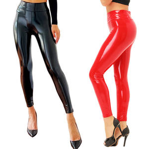 Pantalones de Cuero Sintético PU para Mujer, Diseño OEM 2026, Brillantes, Elásticos, de Cintura Alta, Leggings, Pantalones Ajustados para Otoño y Primavera - Product Image 1