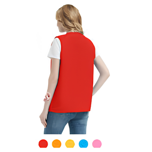 Chaleco de Voluntario Ligero de Verano, 100% Poliéster, para Personal de Eventos, Promocional, Alta Visibilidad, Reflectante, Naranja, Amarillo, Verde Lima - Product Image 2