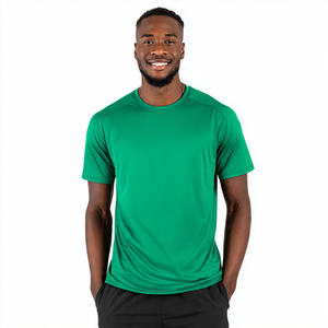 Camiseta Deportiva para Hombre, Cuello Redondo, Manga Corta, Secado Rápido, Anti-UV, Ecológica, Mezcla de Poliéster/Algodón - Product Image 5