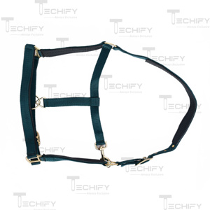 Premium Adjustable Nylon Horse <b>Halter</b> with Soft Padding Durable Heavy Duty Headcollar Equestrian Tack - Product Image 3