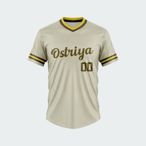 Nuevo Diseño de Camisetas de Béisbol con Logotipo Frontal, Cuello en V, Hechas de Poliéster 100% Transpirable, Manga Corta, Sólidas, Ligeras, Tela de 160 Gramos - Product Image 2