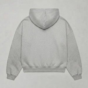 Nouvel Arrivage Survêtement Gris à Capuche avec Logo Personnalisé, Pantalon de Survêtement Long Couleur Unie Décontracté avec Poches Latérales et Fermeture Éclair, Coupe Ample - Product Image 3