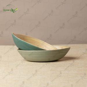 ชามไม้ไผ่ชามเสิร์ฟและตกแต่งทำด้วยมือดีไซน์คลาสสิกเป็นมิตรต่อสิ่งแวดล้อม - Product Image 6