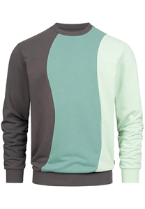 Sweat-shirt à col rond pour homme, coupe classique, en molleton tricoté, style décontracté, manches longues, 100% coton, color block, automne - Product Image 3