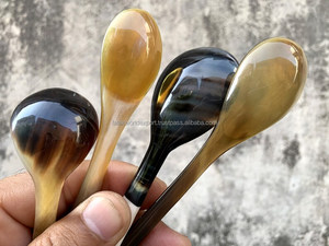 Vente chaude Fabriqué À La Main OxHorn Cuillère Corne De Buffle Naturelle Ustensiles De Cuisine pour Crème Glacée et Desserts Couverts Personnalisables à Vendre FWE - Product Image 6