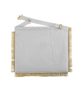 Delantal Masónico Premium del Rito Escocés de 33 Grados, Bordado en Oro con Águila de Dos Cabezas, Blanco, Accesorios de Regalia para Logia Masónica - Product Image 2