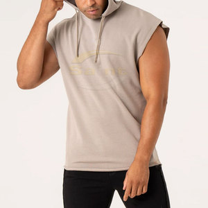 Haut de sport sans manches pour homme avec capuche ajustable, en coton respirant, idéal pour l'entraînement, la course et le fitness - Product Image 5