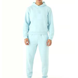 Conjunto Deportivo de Invierno para Hombre, con Capucha, Diseño Personalizado, Servicio OEM, Traje de Entrenamiento Informal de Dos Piezas con Cierre, de Algodón de Secado Rápido - Product Image 1