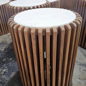 Modern Wooden Coffee <b>Table</b> With <b>Marble</b> <b>Top</b> Scandinavian Design Living Room Furniture Storage <b>Side</b> <b>Table</b> - Product Image 2