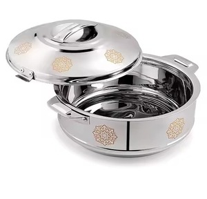 Compact Design Metal Hot Pot Insulated Stainless Steel Food Container Serving Casserole Bowl with Lid Dining <b>Table</b> - Product Image 1
