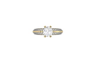 Anillo de compromiso de oro macizo de 18k personalizado con diamante cultivado en laboratorio, certificado IGI, corte redondo, joyería fina, alianzas de boda para mujer - Product Image 2