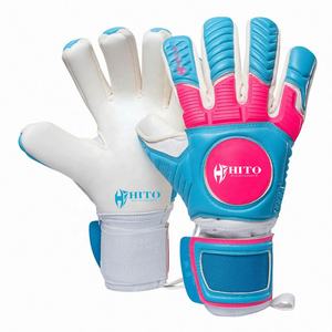 Gants de gardien de but de football personnalisés avec sublimation sur le dos et contact Letax sur la paume avant, sangle élastique intégrée - Product Image 1