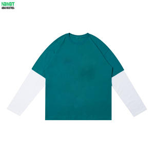 Camiseta de hombre de manga corta de doble capa de punto tipo gofre de 220 gramos, estilo Y2K, con lavado ácido y efecto desgastado, puños descoloridos, 100% algodón, ecológica. - Product Image 5