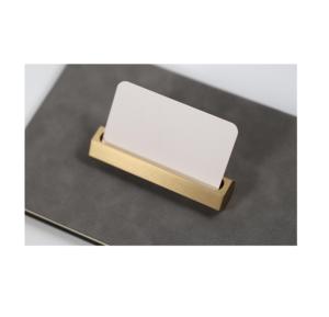 Porta Tarjetas de Visita de Latón Sólido de Primera Calidad para Escritorio de Oficina, Elegante Exhibidor de Tarjetas para Decoración de Mesa de Recepción en el Hogar - Product Image 1
