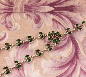 Collar de Plata de Ley con Esmeralda y Cristal Verde Natural, Hecho a Mano, con Colgante Floral, de Alta Calidad, Regalo para Mujeres y Niñas - Product Image 5