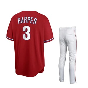 OEM Service High Quality <b>Baseball</b> Uniform Customizable Breathable & Quick Dry Polyester/Cotton Solid Color Design - Product Image 2