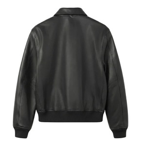 Chaqueta de vuelo Avirex Vintage A2 negra para hombre, estilo aviador clásico - Product Image 2