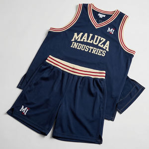 Ensemble de maillot et short de basketball personnalisé sublimé pour homme, en tissu polyester respirant et anti-humidité, tenue de sport - Product Image 1