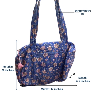 Bolsa de Viaje de Algodón con Estampado Artesanal, Estilo Boho, Acolchada, Ligera, Gran Capacidad, Plegable, Multifuncional para Viajes y Gimnasio - Product Image 5