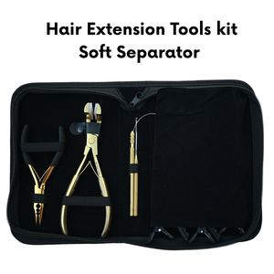 Kit de Herramientas para Extensiones de Cabello: Alicates de Crimpado de Tres Orificios, Herramienta de Presión para Tap-In, Gancho de Bucle, Agujas Curvas, Tijeras, Pinza para Anillos de Separación - Product Image 6