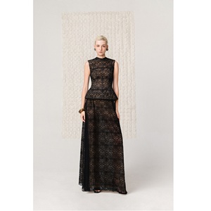 กระโปรงทำงานผู้หญิงขายดี ODM NOCTURNE FLORAL LACE MAXI SKIRT กระโปรงทรงเอไลน์ยาวหรูหราสำหรับผู้หญิงจากเวียดนาม - Product Image 2
