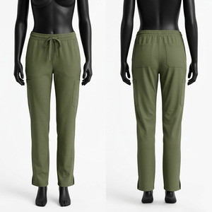 Pantalones de Trabajo Premium Black Hardson, Elásticos en 4 Direcciones, Poliéster y Spandex, 180 GSM, Color Verde Oliva, con Bolsillos Tipo Cargo, Aptos para Hospitales - Product Image 1