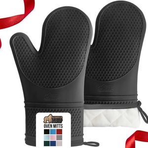 Gants de cuisine en silicone souple sans BPA, résistants à la chaleur et imperméables - Product Image 1