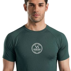 Camiseta Deportiva Cross Flex Tee Verde Slim Fit para Hombre, Transpirable, Absorbe la Humedad, para Gimnasio, Entrenamiento, Ropa Deportiva, Logotipo Personalizado - Product Image 6