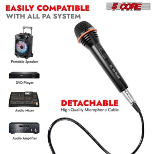 Micrófono Dinámico de 5 Núcleos, Micrófono XLR para Karaoke, Canto y Estudio, Micrófono de Mano - Product Image 5
