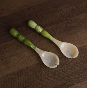 Handmade Resin Salad Server Set Elegant Kitchen Serving Utensils For Restaurant Hotel Resort Wedding Table Setup - Product Image 3