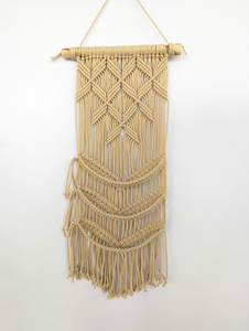 Hot Sale Bohemian Farmhouse Boho Macrame Hat Organizer Hanger for <b>Wall</b> Display, Clothing Neatening Home <b>Decor</b> - Product Image 2