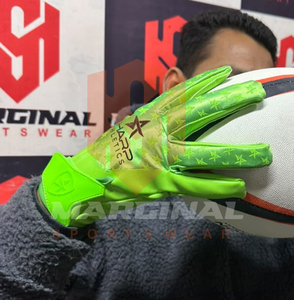 Guantes de Fútbol Americano Personalizados de Color Neón con Alta Adherencia, Guantes Deportivos Baratos al por Mayor, Guantes de Protección para Fútbol Americano para Hombre - Product Image 5