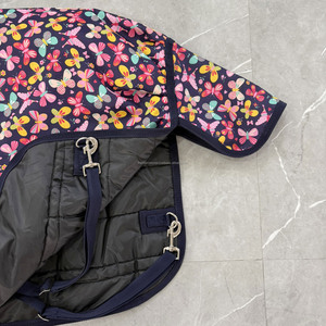 Qualité 600 Denier imperméable respirant Ripstop Polyester Miniature participation cheval couverture hiver 200gsm remplissage papillon imprimer - Product Image 2