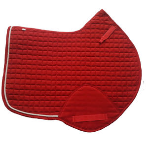 แผ่นรองอานม้าทรงสี่เหลี่ยมเย็บลายคุณภาพสูง ทำจากโพลีเอสเตอร์ ให้ความสบาย เหมาะสำหรับการขี่ม้าและกระโดดข้ามเครื่องกีดขวาง - Product Image 1