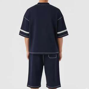 Ensemble de vêtements de sport d'été, t-shirt et short, polyester/coton, anti-rides, pour homme - Product Image 5