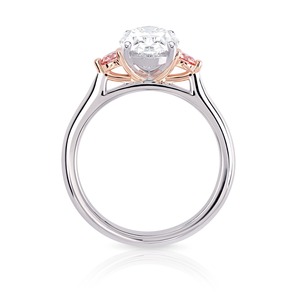 Anillo de Compromiso de Tres Piedras con Diamante Cultivado en Laboratorio de Corte Ovalado de 5.75CT, Oro Blanco de 14K, Joyería Fina de Lujo Personalizada al por Mayor - Product Image 4