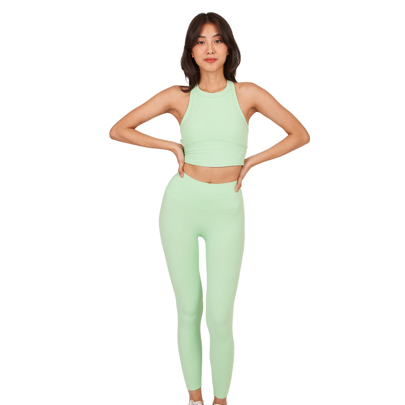 Customizable Lightweight Women's Yoga Set 2-Piece Eco-Friendly Seamless Outdoor Fitness Wear Custom Breathable Front/Waist