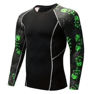 Men's Summer Compression Long Sleeve Rash Guard <b>Swim</b> <b>Shirt</b> Quick Dry and Breathable with Sublimation Print - Product Image 2