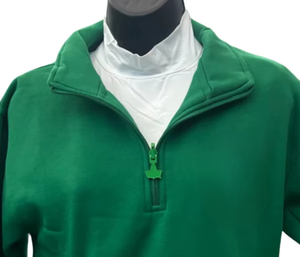   Sorority Inc Sweat-shirt vert à demi-zip pour femme avec lettres grecques, qualité supérieure, décontracté - Product Image 2