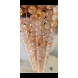 Hebras de cuentas de citrino natural de piedras preciosas para joyería de moda Feng Shui Fabricación de pulseras de diseño de moda - Product Image 1