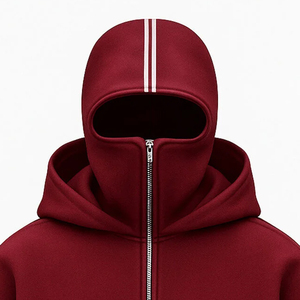 Sudadera con capucha personalizada con cremallera completa, negra, lisa, con hombros caídos y estampado en relieve para hombre - Product Image 3